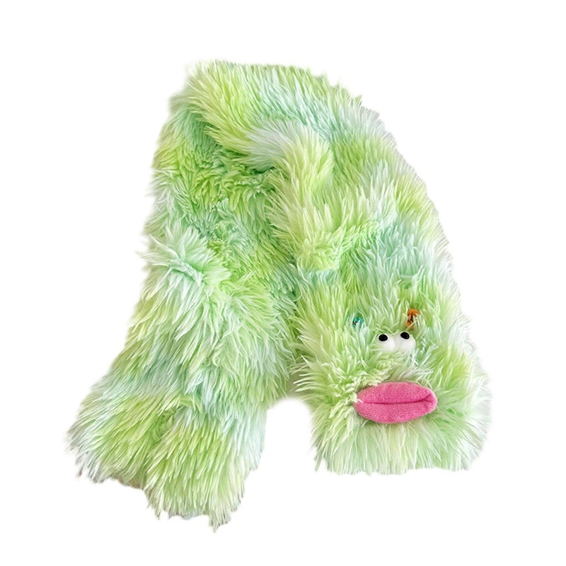 Girls Boys Warm Plush Scarf Neckwarmer Winter Cute Cartoon Thick Soft Shawl Wrap Scarves Warm Neck Cover  gradient green | Fruugo SG