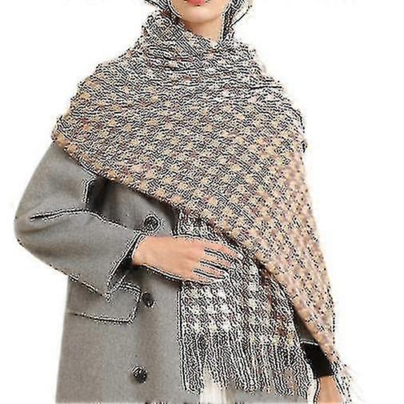 Hmwy-ladies Winter Houndstooth Imitation Cashmere Warm Scarf Shawl | Fruugo SG