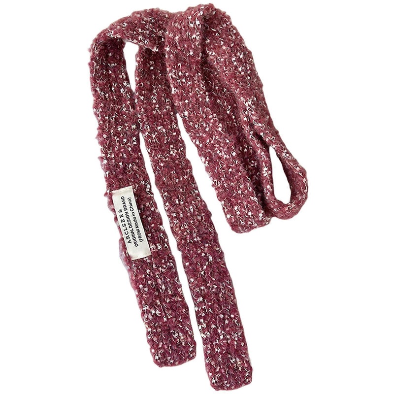 Knit Scarf for Women Long Skinny Belt Necktie Neck Scarf Girls Photo Props Long Neckerchief Skinny Scarf Necktie  Burgundy | Fruugo SG