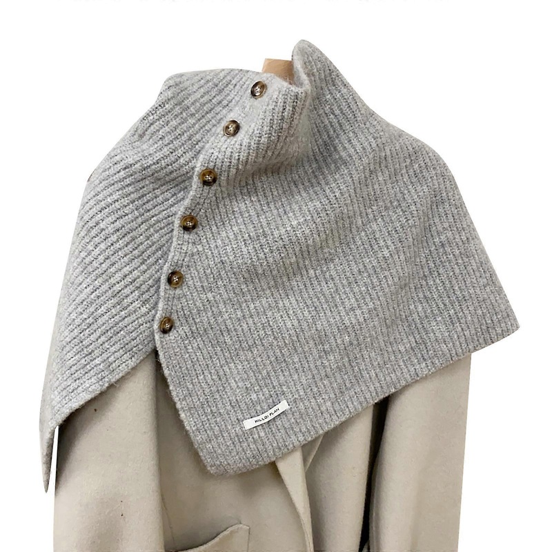 Knitted Pullover Scarf for Female Girl Winter Autumn Shawl Wrap Women Crochet Turtleneck Shawl Sweater Casual Accessory  Gray | Fruugo SG