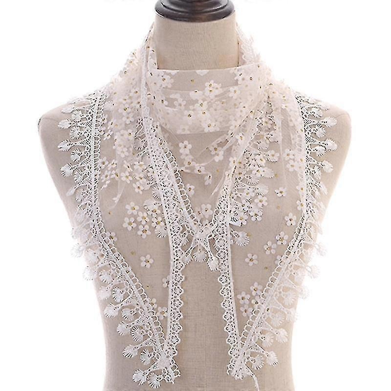 Lace Triangle Scarf With Fringe Veil Scarf Headcovering Scarf For Women | Fruugo SG