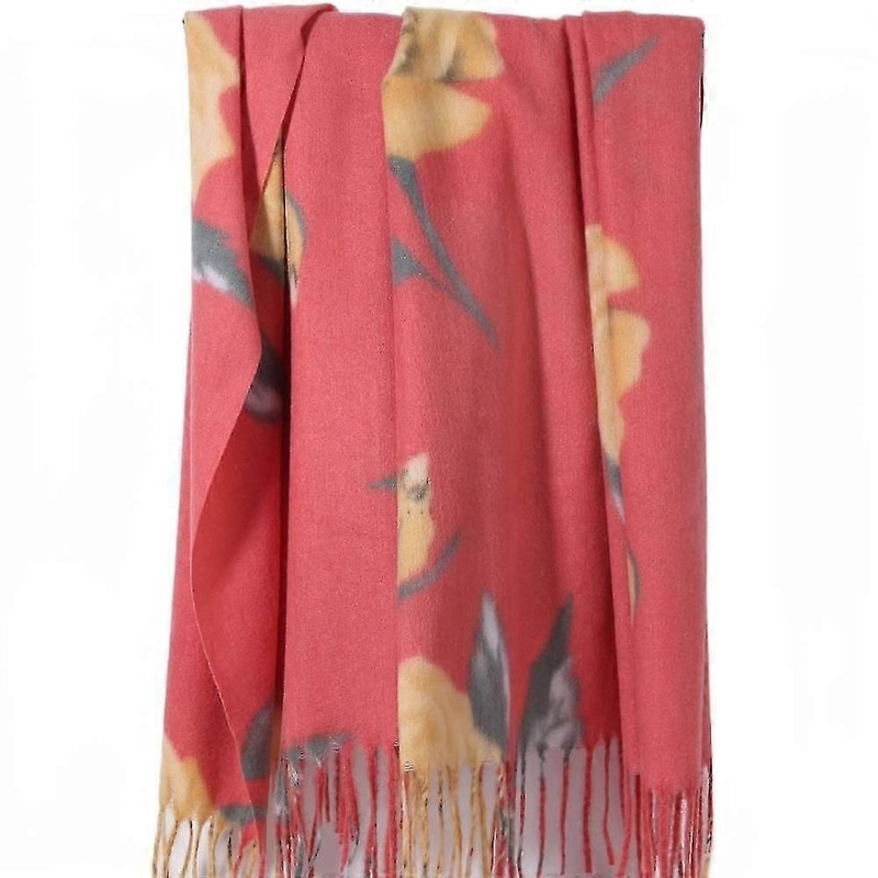 Ladies Print Scarf, Imitation Cashmere Fashion Rose Scarf Shawl | Fruugo SG