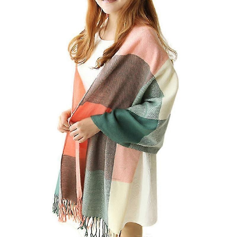 Ladies Tartan Scarf Large Checked Shawl Wrap Scarves | Fruugo SG