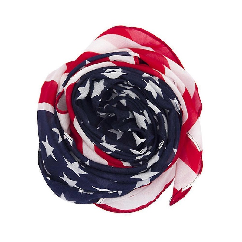 Patriotic Flag Scarf American Design Chiffon Shawl Family Travel Birthday Wedding 2Pcs | Fruugo SG