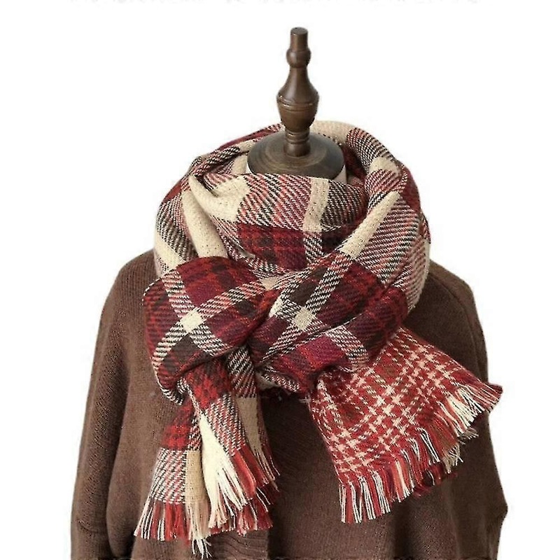 Retro Plaid Scarf, Women’s Versatile Autumn And Double-sided Ickened Shawl, Japanese Studen | Fruugo SG