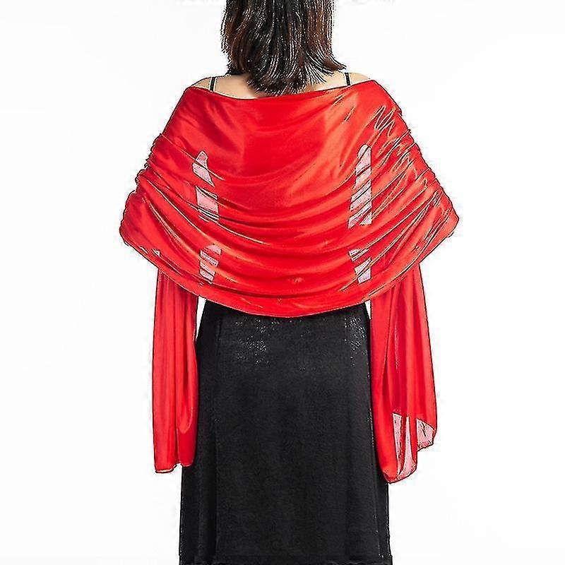 Shawls Dresses Evening Party Wrap Wedding Satin Pure Color Cape | Fruugo SG