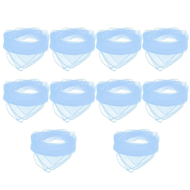 Silk Scarf Dressing Accessories Kindergarten Dance Group 45x45cm Blue Chiffon 10Pcs | Fruugo SG