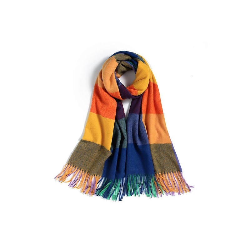 Tartan Plaid Scarf with Fringe for Women | Fruugo SG