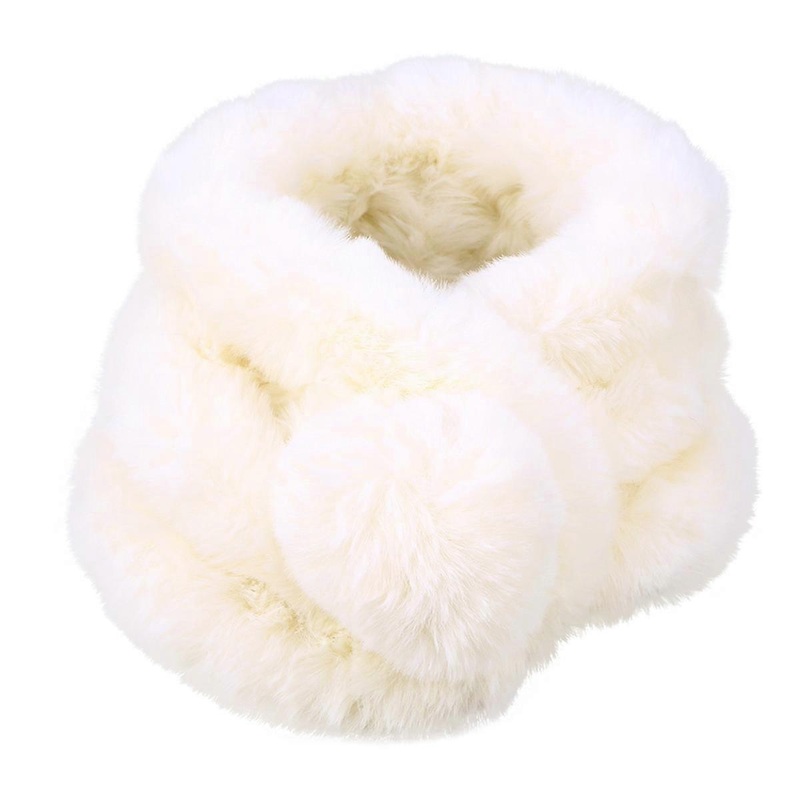 Winter Warmth Cute Scarf Faux Rabbit Ring Scarf Plush for Women Girls Beige 66x14x3cm Lightweight 1Set | Fruugo SG