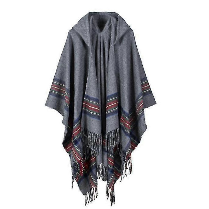 Women’s Shawl Wrap Poncho Open Front Sweater Cardigan For Winter Holiday | Fruugo SG