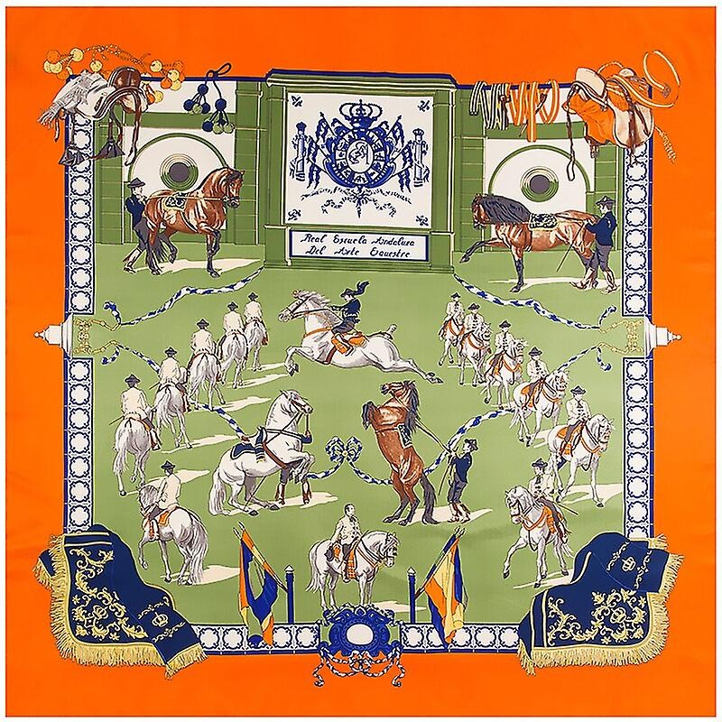130Cm Twill Silk Scarf Horse Printing Big Square Scarf Women Bandana Shawl Luxury Brand Foulard Scarves Wraps For Ladies Echarpe | Fruugo SG