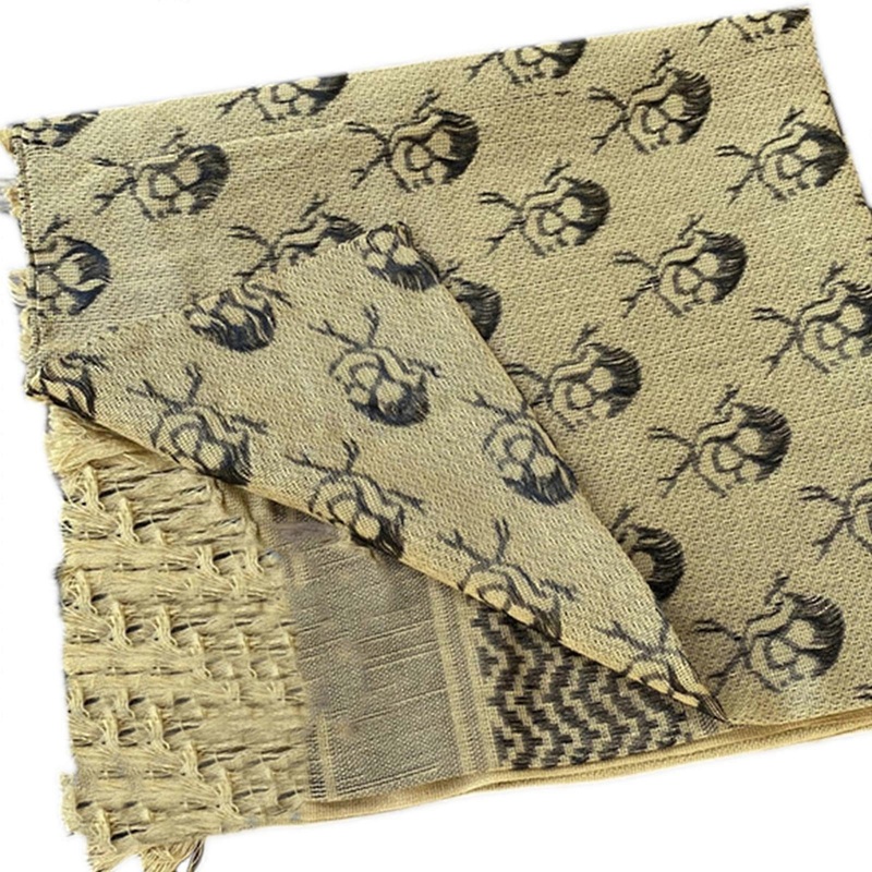 Arab Keffiyeh Scarf For Men Military Shemagh Tactical Desert Scarf Arab Turban Cover Headscarf Men Turban Head Wrap  yellow skull | Fruugo SG
