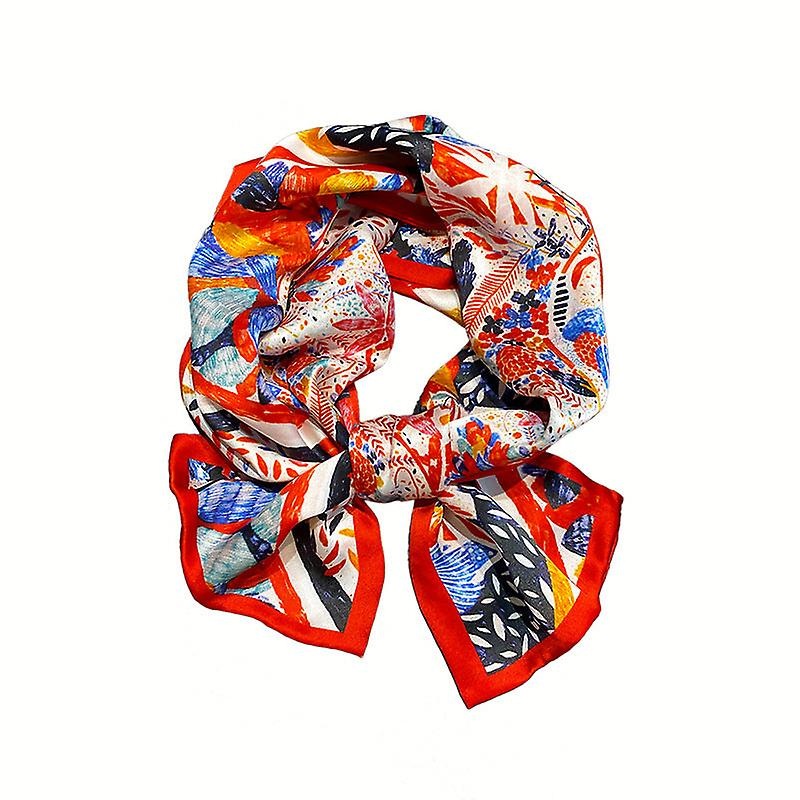 Autumn And Winter New Korean Style Ink Painting Boxer Small Silk Scarf Stylish Clavicle Decorative Warm | Fruugo SG