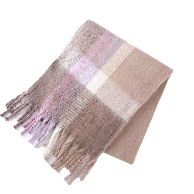 Autumn And Winter New Lengthened Scarf Female Warm All-matching Tassel Scarf Plaid Shawl | Fruugo SG