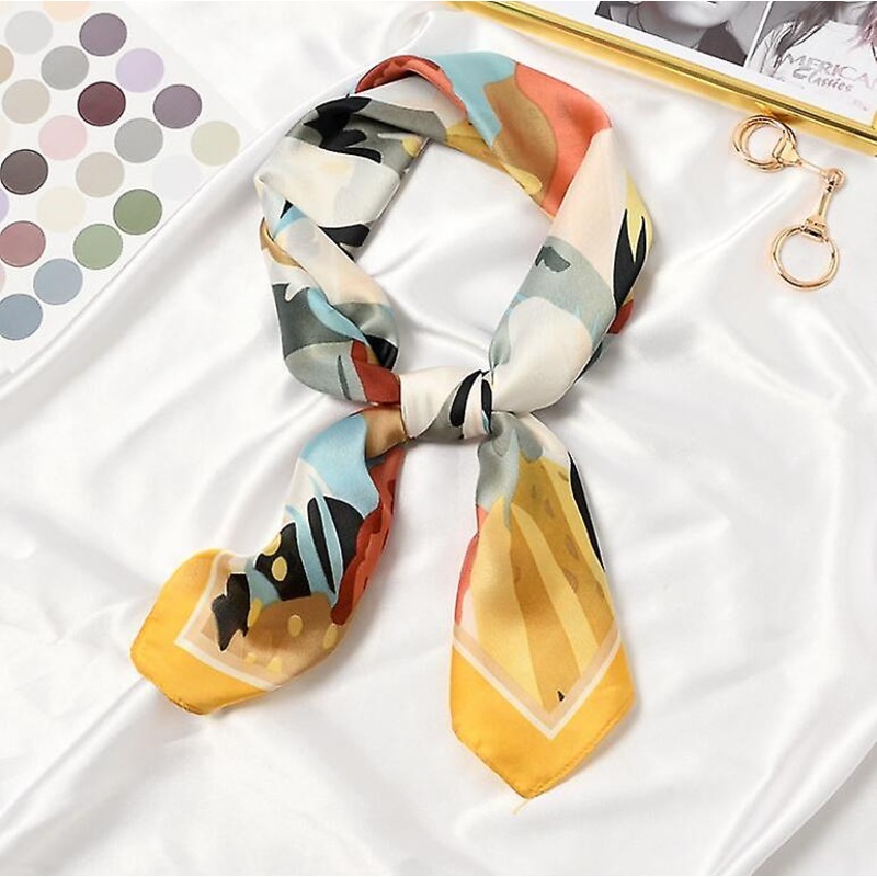 Blooming Flowers Print Square Scarf Women Bandana Hairband Lady Head Wraps Female Shawl Fashion Neckerchief | Fruugo SG