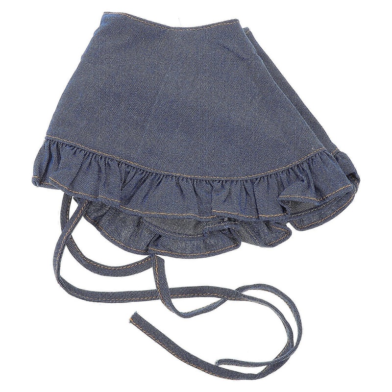 Denim Detachable Collar Fashion Accessory Women Casual Outfit Dark Blue 44.50X19.00X0.80CM Polyester Ruffle 1Set | Fruugo SG