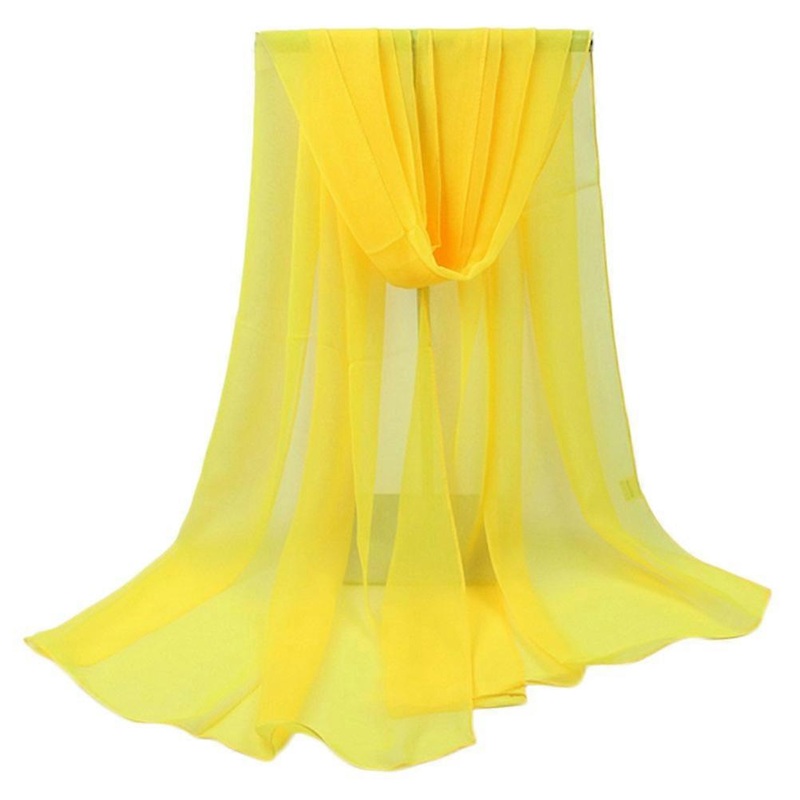 Fashionable Women Scarf Sun Block Rectangular Shawl Cape For Birthday Wedding New Year Christmas 160x50cm Yellow 1Pack | Fruugo SG