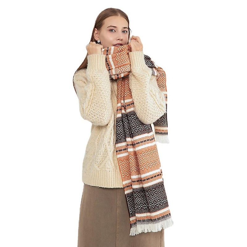 French Retro Ethnic Style Cashmere Jacquard Scarf For Women Of Autumn And Winter Scarf | Fruugo SG