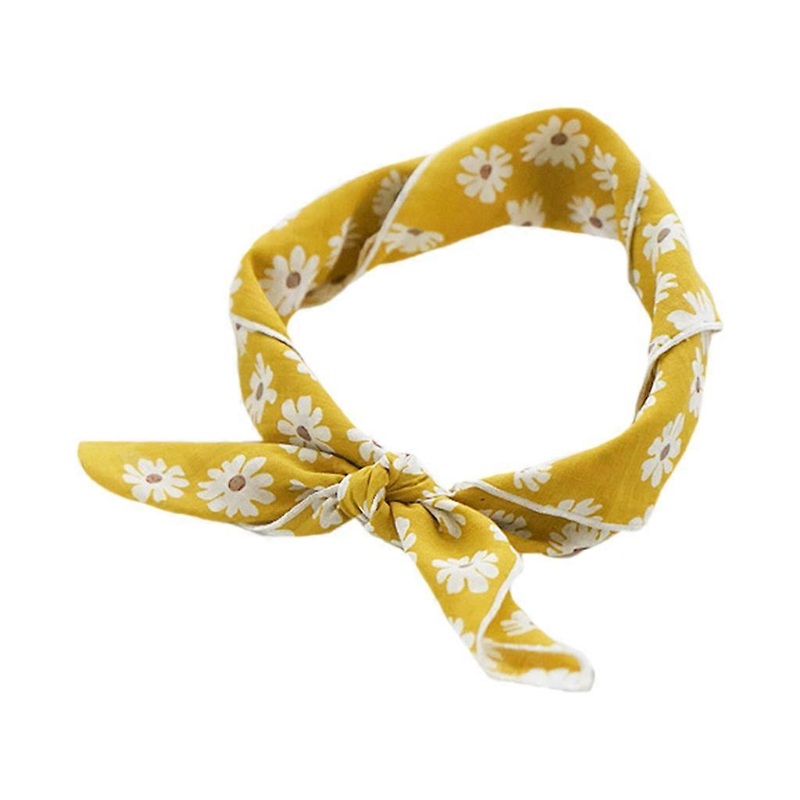 Japanese Pastoral Women Girls Cotton Square Scarf for Fresh Style Sweet Daisy Floral Print Bnadana Neckerchief Headwrap  Ginger One Size | Fruugo SG