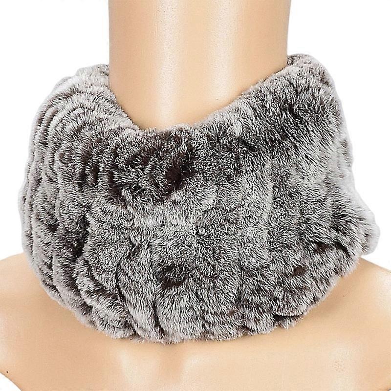 MIMIGO Women Winter Knitted Rex Rabbit Neck Warmer Infinity loop Scarf Scarves For Women Ladies | Fruugo SG