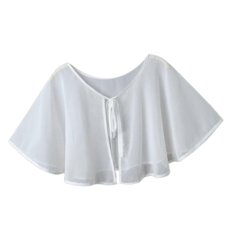 Soft Chiffon Sun Protection Wrap Lightweight Foldable Design For Sensitive Skin Summer Outfits  White | Fruugo SG