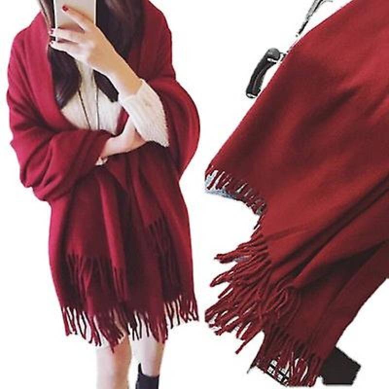 Travel Photography Style Ethnic Style Retro Chinese Red Wild Artificial Cashmere Scarf Shawl | Fruugo SG