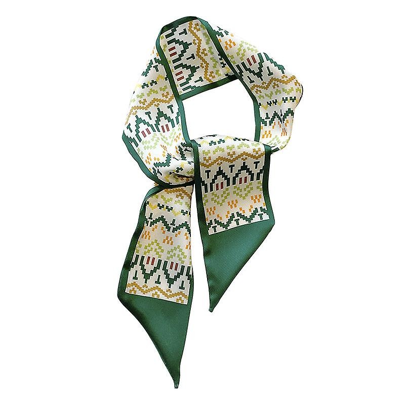 White And Tender Green Small Silk Scarf Women’s Spring And Summer Thin Narrow Ribbon Hair Band Tied-up Hair Arm Bag | Fruugo SG