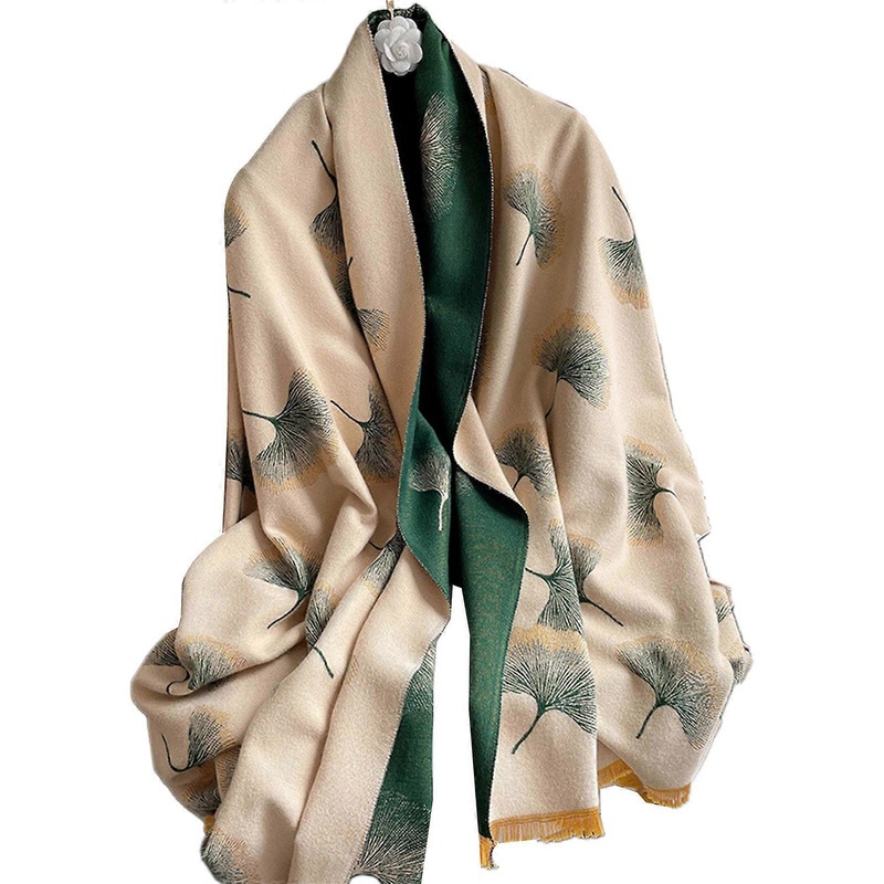 Women Scarf Winter Windproof Hijabs Lady Long Shawls Faux Pashmina Bandana Scarves Wraps Casual Travel Shopping Scarf  Green | Fruugo SG