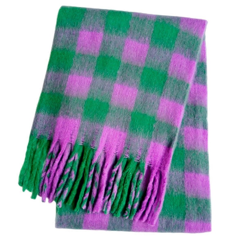 Womens Warm Plaid Scarf with Tassels, Perfect | Fruugo SG
