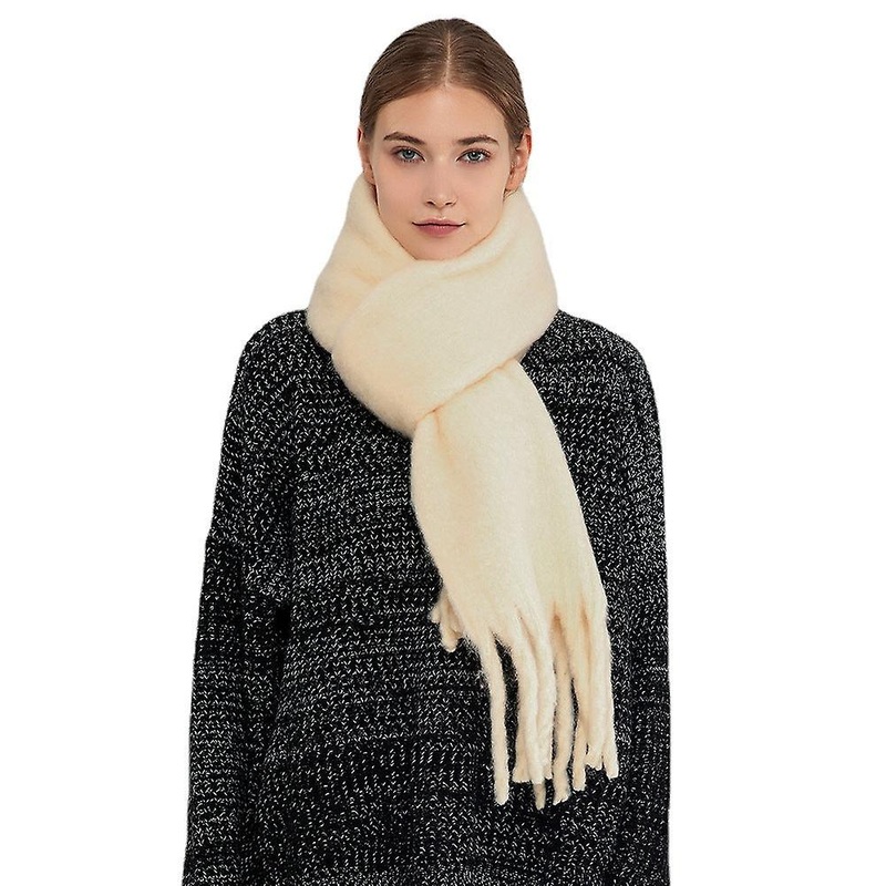 Wool Blended Textile Scarf Women’s Winter New Soft Solid Color Mohair Scarf Scarf Warm Shawl | Fruugo SG