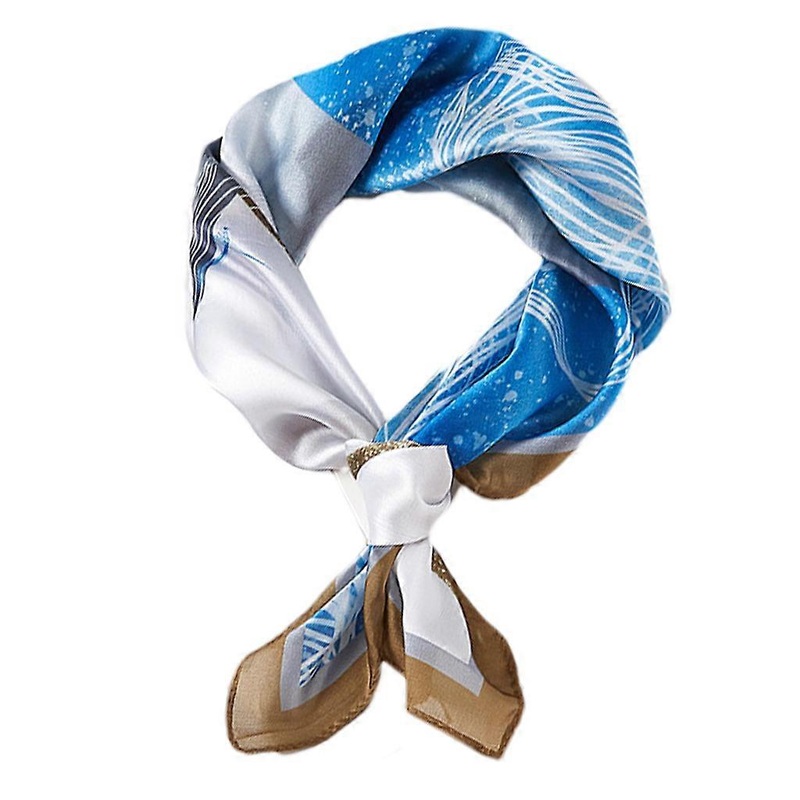 53x53cm Ladies Imitation Silk Small Square Scarf Floral Mountains Printed Elegant Handbag Ribbon Wrap Decorative Headband Bandana  8 | Fruugo SG