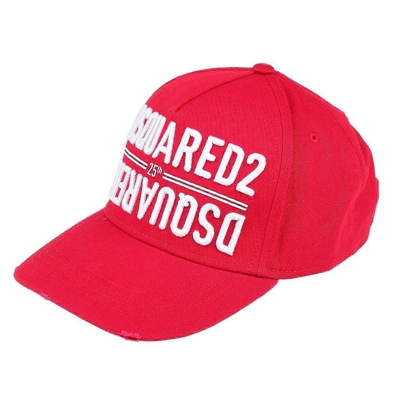 Dsquared2 25th Anniversary Reverse Logo Baseball Cap Red Hat | Fruugo SG