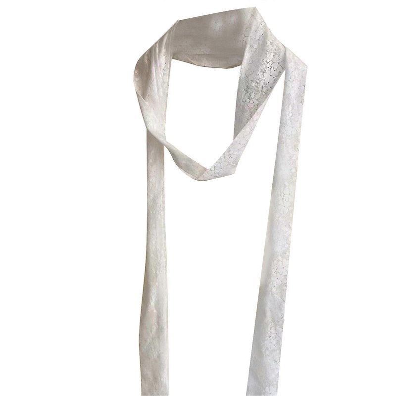 Elegant Lace Hair Scarf for Casual Wear Party Choker Neck Scarf Collarbones Neckwear Girl Favor Hair Wrap Waist Belt  large white flowers | Fruugo SG