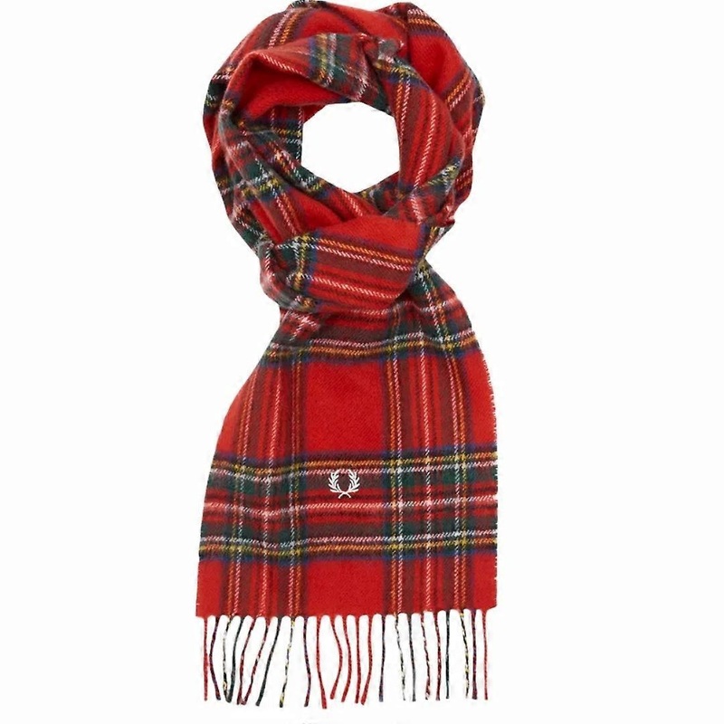 Fred Perry Royal Stewart Red Tartan Scarf | Fruugo SG