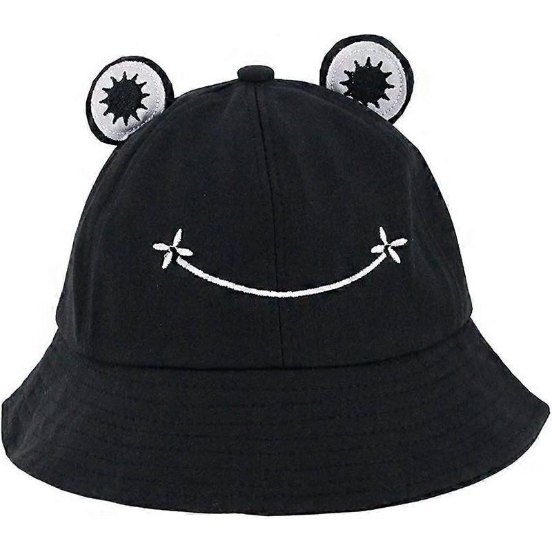 Frog Hat Adults Cotton Bucket Hat Frog Cap Fisherman Beach Festival Sun Hat Dress up Party Frog Hat Black – | Fruugo SG