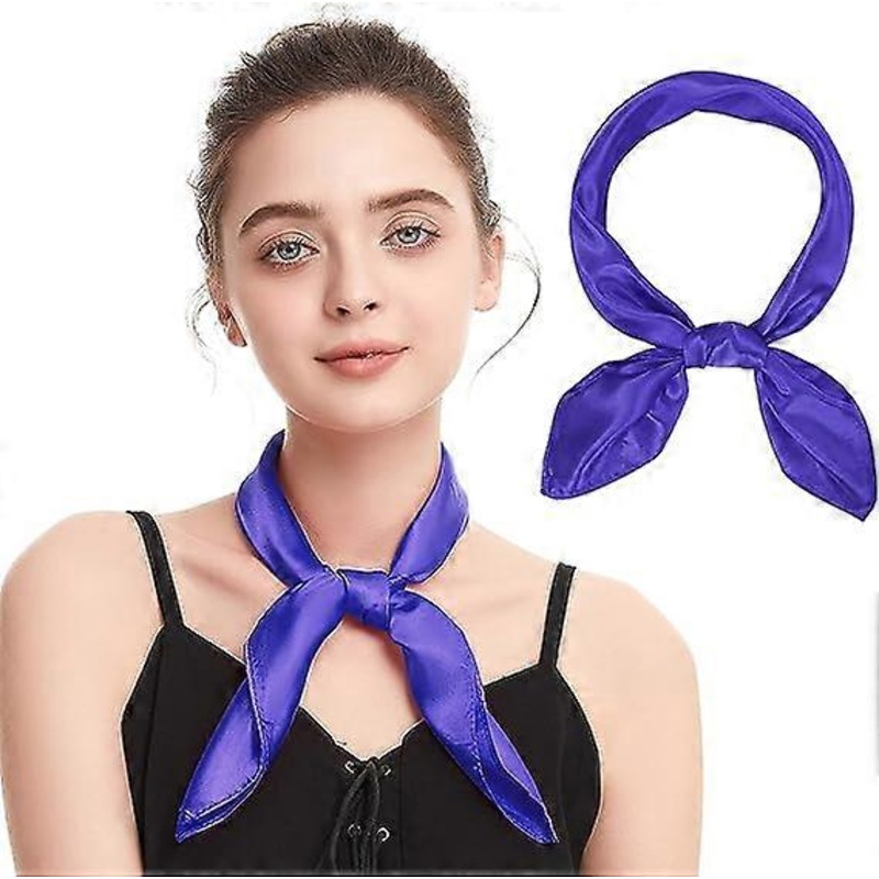 Silk Feeling Scarf Square Chiffon Scarf Solid Color Bandanas Retro Scarfs for Women Neck Scarf Purse Scarf | Fruugo SG