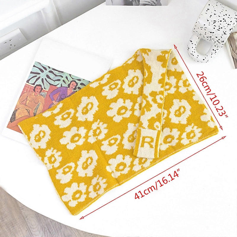 Small Scarfs For Women Fashion Scarf Women Print Office Lady Small Neck Business Scarves Knitted Wool Scarf  Yellow | Fruugo SG