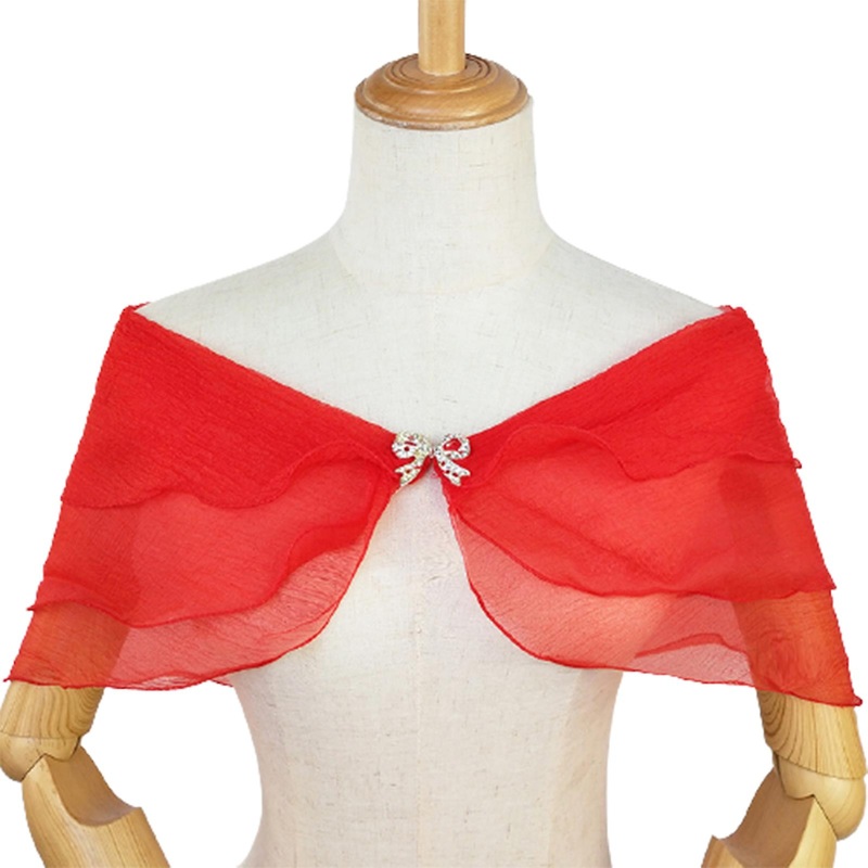 Wedding Bridal Gauze Shawl with Bowknot Clip Mesh Shrug Bolero Lady Elegant Party Cocktail Organza Wrap | Fruugo SG