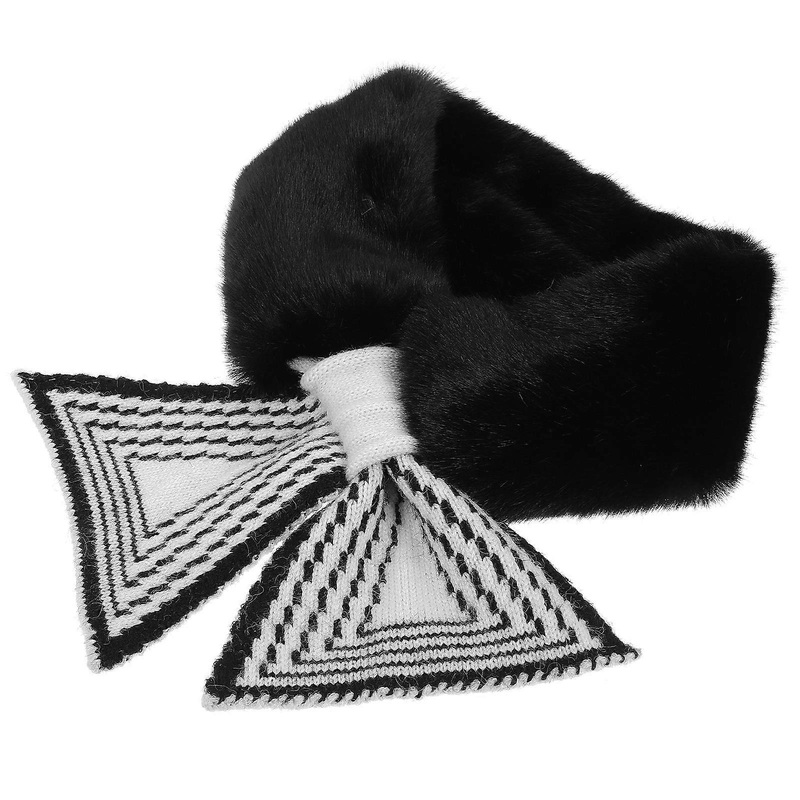 Winter Warm Scarf Plush Knitted Scarf Suitable for Camping Riding and Running in Black for Warmth 1Set | Fruugo SG
