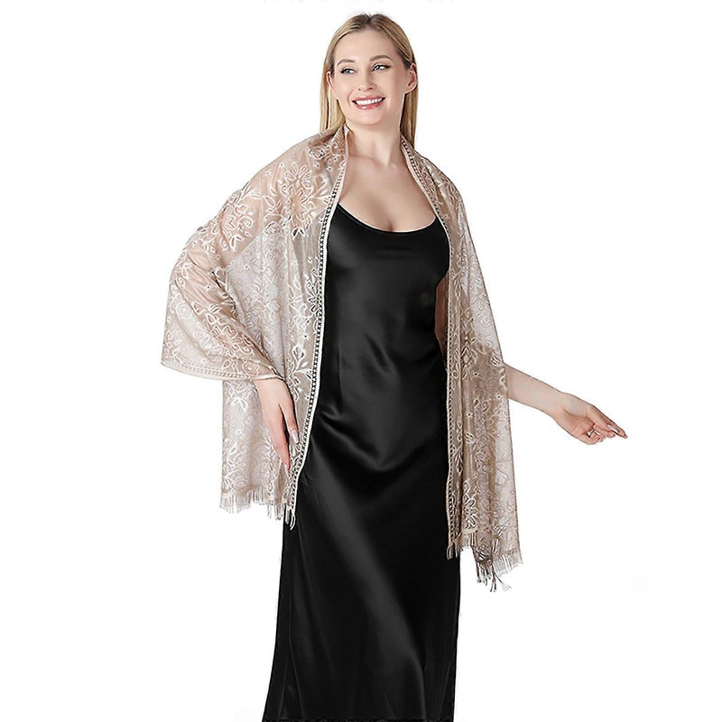 Women Bridal Wrap for Dressing Up Your Outfits Shawl for Wedding Dress Wrap Elegant and Trendy Lace Shawl  Beige | Fruugo SG