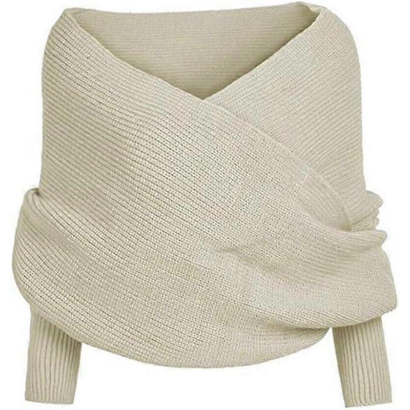 Women Knit Sweater Tops Scarf Winter Scarf Winter Shawl Wrap Scarf with Sleeve Wrap Scarf Shawl Scarves | Fruugo SG