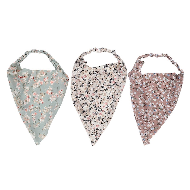 3pcs Triangle Fashionable Floral Pattern Elastic Scarf Headband Hair Accessories for Women Girls | Fruugo SG