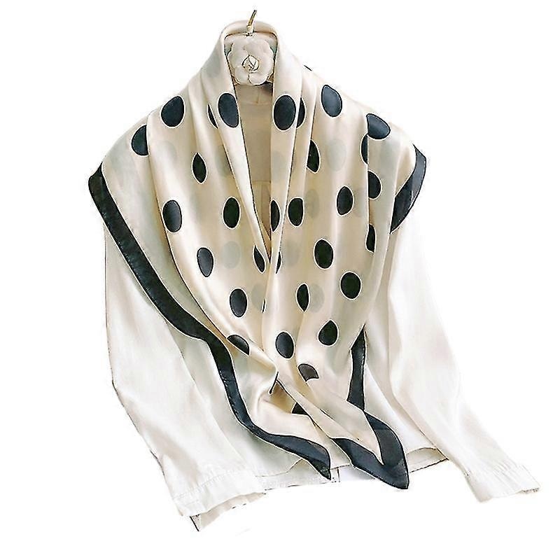 90x90cm Fashion Wave Points Printed Scarf Luxury Women Silk Satin Hijab Scarf | Fruugo SG
