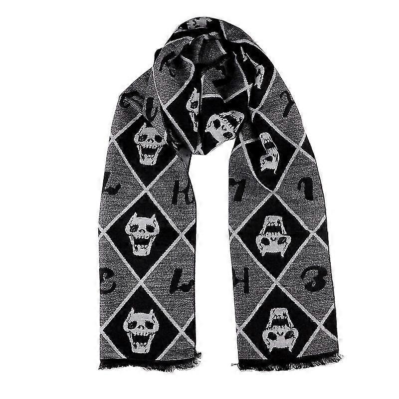 Anime Jojo’s Bizarre Adventure Cosplay Kira Yoshikage Cotton Scarf Winter Warm Long Wrap Shawl | Fruugo SG