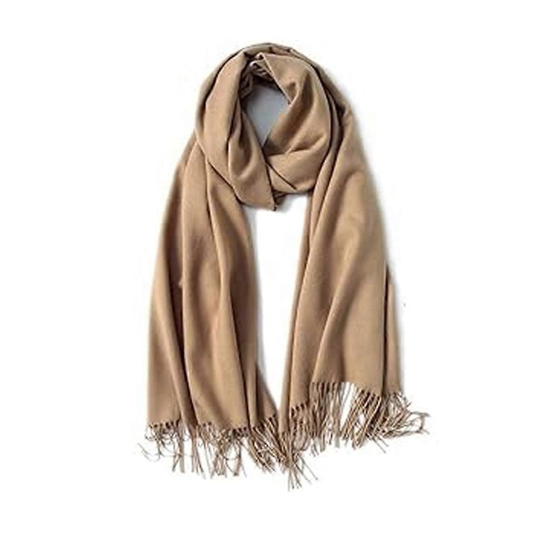 Light camel warm tassel versatile scarf, cashmere texture comfortable and warm, specially designed for winter, long women’s scarf | Fruugo SG