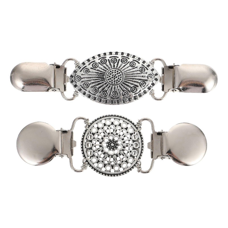 Retro Design Zinc Alloy Sweater Shawl Clips for Women Daily Use Matching Sweater Dress Suit Shirt Scarf Shawl 2Pcs | Fruugo SG
