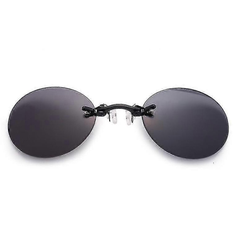 Retro Round Clip-on Nose Sunglasses The Matrix | Fruugo SG