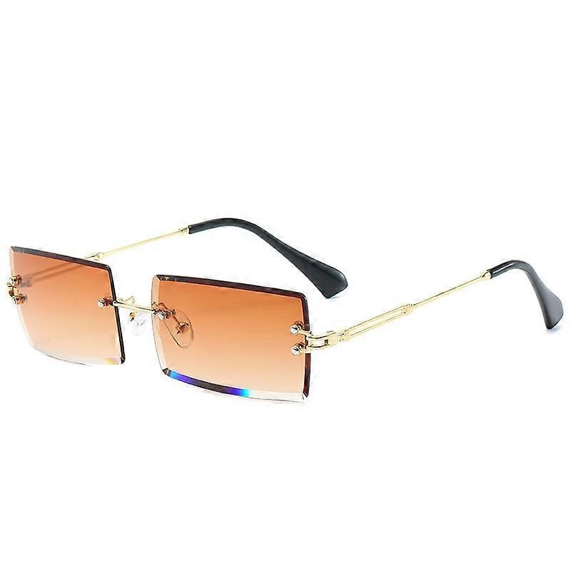 Retro Sunglasses Women Rimless Gradient Shades | Fruugo SG