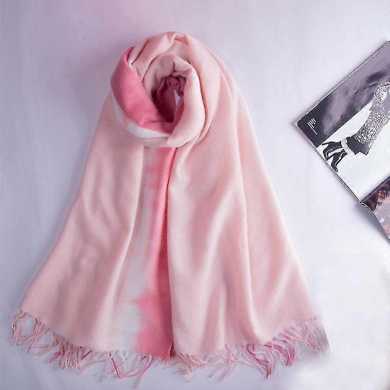 Women Shawl Imitation Cashmere Scarf Women’s Thermal Scarf Gradient Scarves | Fruugo SG