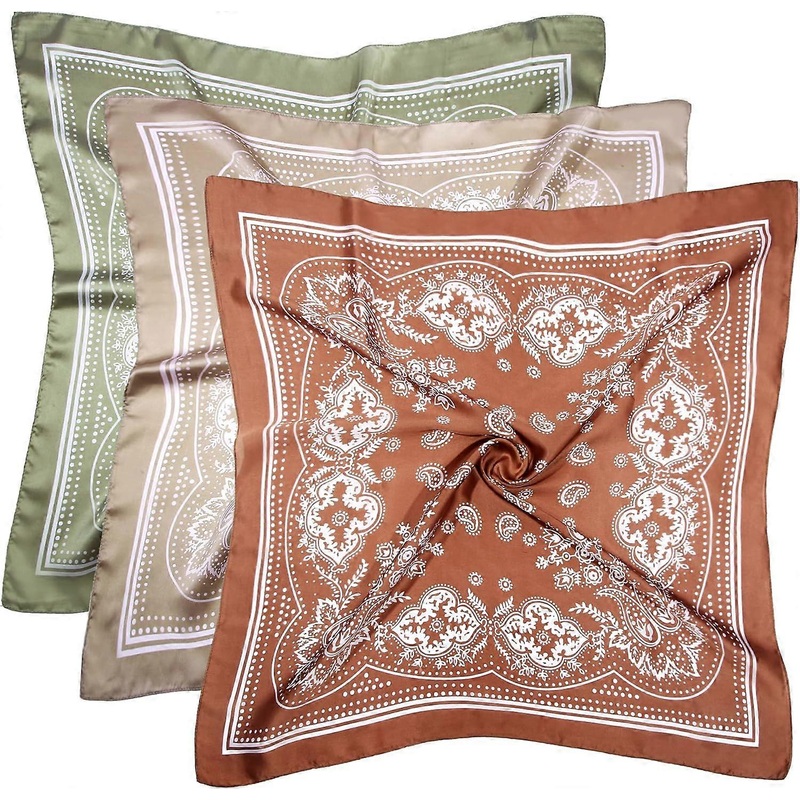 3-Piece Satin Silk Head Scarf Set for Women & Girls | Fruugo SG